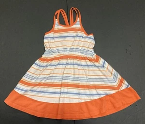 Girl's Gymboree Orange and Light Blue Striped Knit Sundress Size 6 EUC - Picture 1 of 3