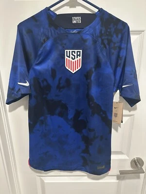 Nueva camiseta de fútbol de la selección nacional de Estados Unidos para hombre adulto Qatar 2022 talla pequeña nueva con etiquetas Foto 1 de 4