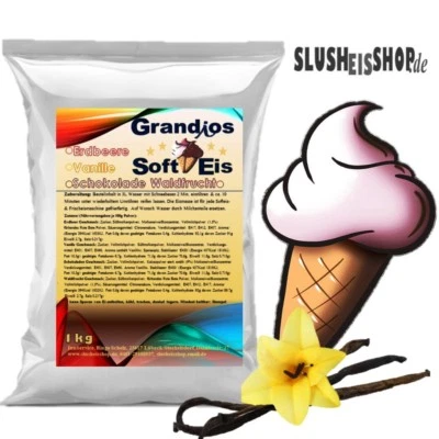 (ab 9,38€ kg) Eispulver VANILLE 2 kg - 10 kg GranDios Softeispulver Soft Eis