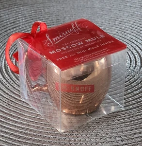 Smirnoff ~ Original Moscow Mule ~ 2 Unzen Mini Kupfer Schnapsglas Becher ~ Neu IP & RARITÄT - Bild 1 von 9