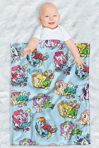 My Little Pony Blanket, 30"x40", Pop Art Pattern Ultrasoft Fleece - Picture 1 of 6