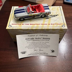 Matchbox Collectibles 1964 1/2 Bud Light Rodeo Ford Mustang Convertible - NEW - Picture 1 of 9