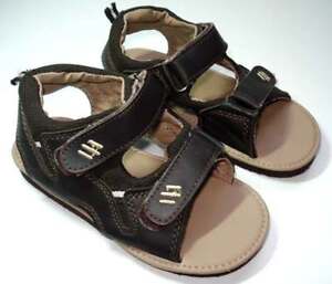 NWOB US SPORTS Leather Kids Boy's Sandals Brown Size 10