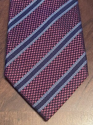 Галстук мужской Tasso Elba красный синий 100% шелк сделано в Китае - Изображение 1 из 4