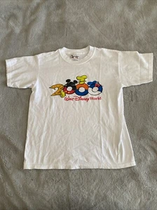 Y2K 2000 Vintage Disney Kids T-Shirt Graphic Goofy Donald Duck Mickey Sz L Kids - Picture 1 of 9