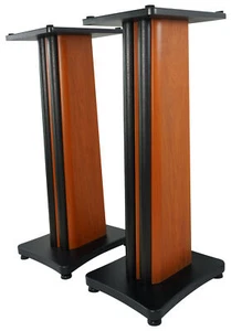 2) Rockville SS28C 28" Speaker Stands Fits Wharfedale Diamond 12.0 Classic Oak - Picture 1 of 8