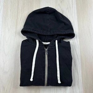 Marine Layer Hoodie Herren Medium schwarz Baumwolle Stretch gefüttert Taschen durchgehender Reißverschluss - Bild 1 von 10