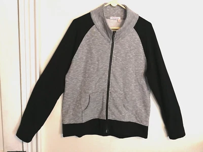 Fresh Produce Mujer Chaqueta Mila XXL Gris Negro Cremallera Completa Bolsillos Manga Larga Foto 1 de 4