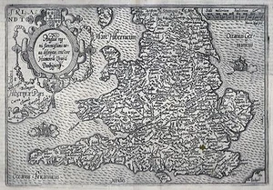 Antique map, Angliae regni florentissimi nova descriptio, c. 1600 - Picture 1 of 1