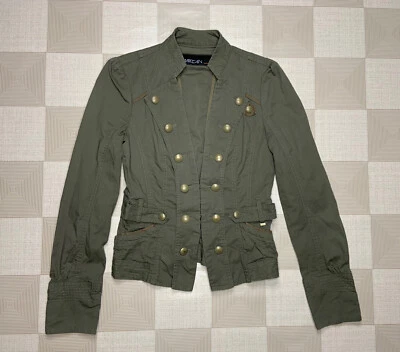 Marc Cain Women Olive Buckle Shirt Jacket Size 3 - Image 1 of 4