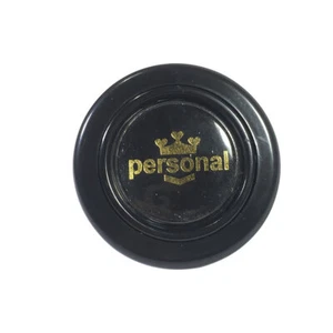 Universal For Personal Horn Button - Black / Gold Logo - 1 Contact - Picture 1 of 8