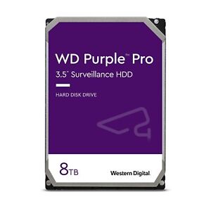 WD Purple Pro 8TB Smart Video 3.5" Internal Hard Drive, AllFrame Technology, 550