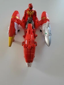 POWER RANGERS MEGAFORCE SKY BROTHERS ZORD VEHICLE W/ RED RANGER NEAR COMPLETE - Picture 1 of 1