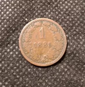 AUSTRIA 1 1885 SCHEIDEMUNZE COIN! e8742UXX - Picture 1 of 4