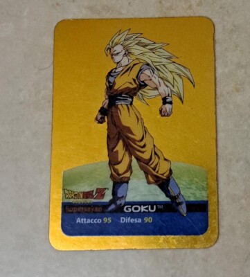 Carte Laminée Goku Super Saiyan 3 - Dragon Ball Serie Oro Edibas 2006, Rare, En Italien