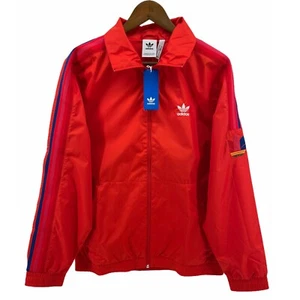 Chaqueta Adidas para Hombre Mediana Rojo Trébol 3 Rayas Pista Activa Originals 3D Nueva - Imagen 1 de 9