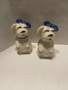 Shawnee Pottery Dolor de muelas Muggsy Perro Salero y Pimentero 5-1/2” 1940’s Grande’ - Imagen 1 de 8