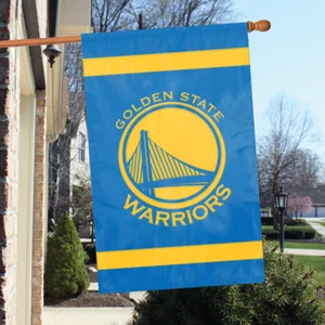GOLDEN STATE WARRIORS APPLIQUE BANNER HOUSE FLAG OUTDOOR 44" X 28" OVERSIZED - Picture 1 of 2
