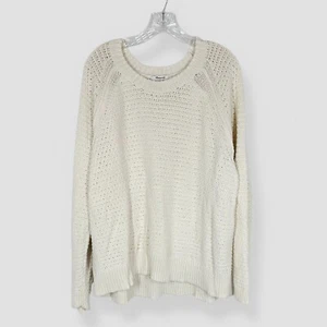 Maglione pullover Hopedale punto aperto Madewell taglia XXL avorio pesante casual accogliente - Foto 1 di 9