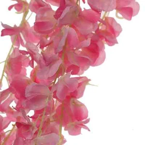 42" tall Pink Silk Wisteria Flowers Hanging Vine Garland Wedding Centerpieces - Picture 1 of 8
