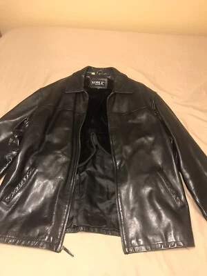Chaqueta de cuero negra Noble para hombre Foto 1 de 4