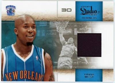 Camiseta deportiva 2009-10 Studio Materials David West usada en juegos #128/249 * Xavier * Hornets Foto 1 de 2