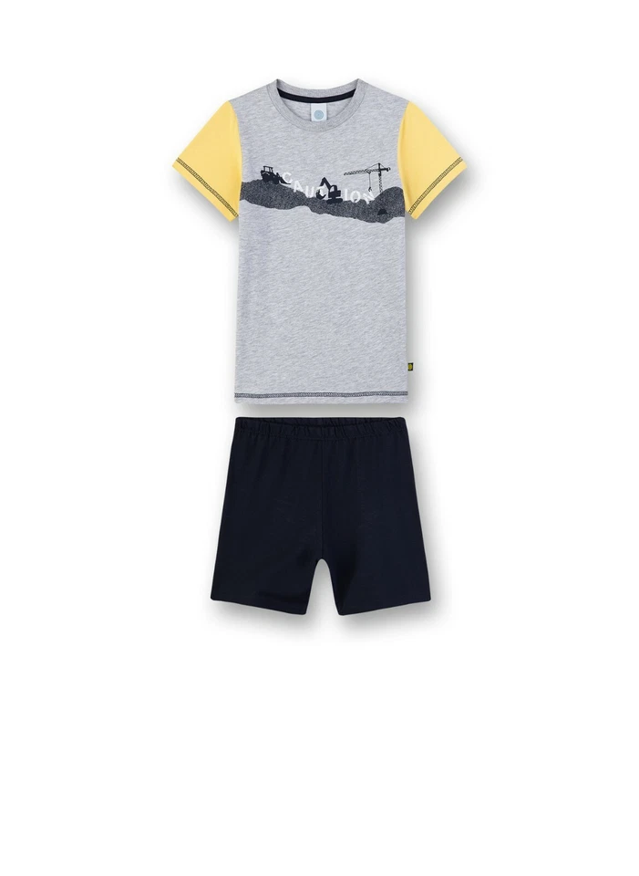 Pijama corto/corto para niños vehículos, gris-negro de Sanetta talla 116-140 Foto 1 de 1