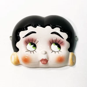 VTG 1986 Vandor Betty Boop Face Porcelain Hand Painted Decorative Mask 5-Inch - Picture 1 of 5