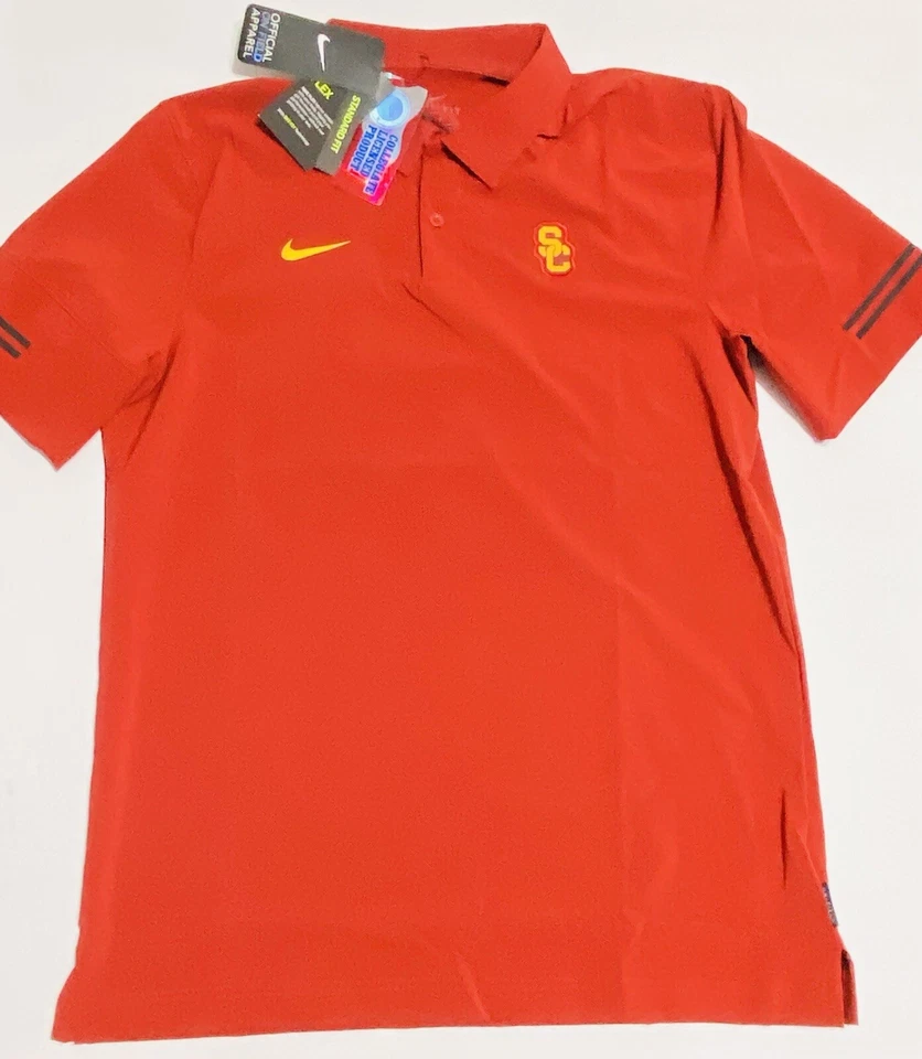Nike NCAA USC Trojans Football Dri-Fit On-Field Polo Golf Men’s Size Medium