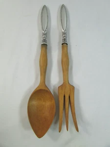 Webster Sterlingsilber .925 Vintage SALAT SERVIERLÖFFEL & GABEL SET - Bild 1 von 10