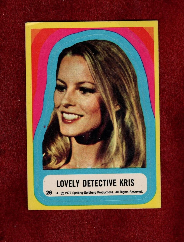 1977 CHARLIE'S ANGELS STICKER #26 LOVELY DETECTIVE KRIS - CHERYL LADD - Image 1 of 1