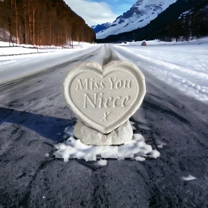 Miss You Niece Stone Ornament Honouring Your Best Friend Home Garden or Grave - Picture 1 of 4