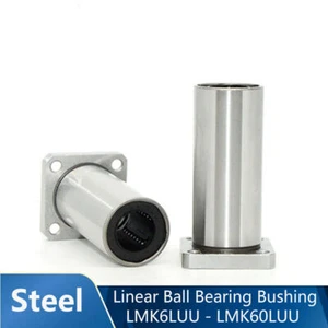 LMK6LUU to LMK60LUU Square Flange Linear Bearing Bushing dr 6-60mm D 12-90mm - Picture 1 of 7