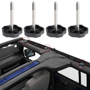 4pcs For Jeep Wrangler JK 2006 to 2018 4Dr Soft Top Window Frame /Surround Knobs - Picture 1 of 6