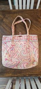 Authentic Vera Bradley Purse Tote Retired Pattern Capri Melon - Picture 1 of 6