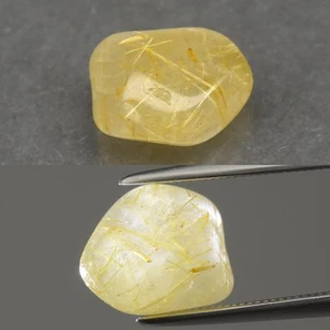 💎 2.91ct Polished Rough Natural Golden Needles Rutile Quartz - Brazil Gemstone - Picture 1 of 6