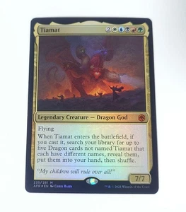 MTG Tiamat FOIL English Japanese Booster Card Unused Mint - Picture 1 of 2