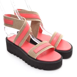 Womens TANK Steiger Zoya $365 Ankle Wrap Sandals 38 / 8 Coral Shoes New in Box - Picture 1 of 8