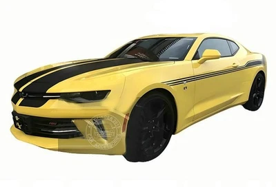 Fit For Chevrolet Camaro Car Sticker Hood Rear Side Racing Stripe Graphic Decals - Image 1 of 4