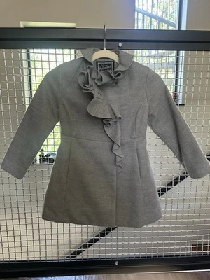 Jaqueta Rothschild para Meninas 6 Gola Cinza Casaco de Ervilha Regular - Imagem 1 de 4