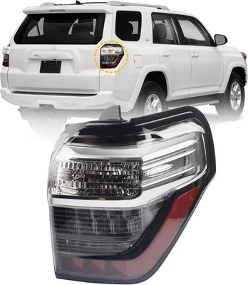 Passenger Right Side Chrome Red LED Tail Light Assembly for Toyota 4Runner 14-24 - Imagen 1 de 4