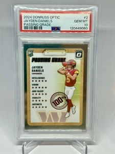 Jayden Daniels 2024 Donruss Optic Rookie Passing Grade RC #2 PSA 10 - Picture 1 of 2