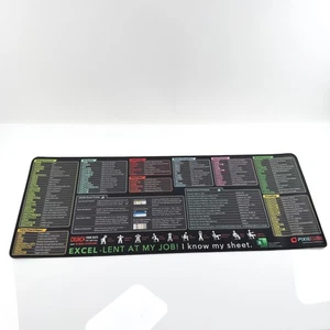 Excel Verknüpfung Mauspad Schreibtischunterlage 31,5"x11,8" groß Spickzettel Bürounterlage - Bild 1 von 10