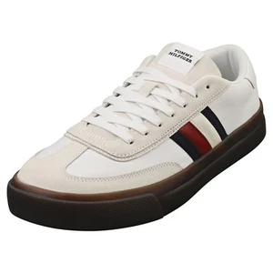 Tommy Hilfiger Cuff Set Terrace Uomo - Sneakers Casual Pelle Bianche - 44 EU - Foto 1 di 8