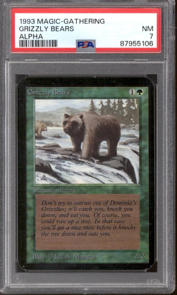 Magic MTG Alpha Grizzly Bears PSA 7 NEAR MINT NM - Image 1 of 1