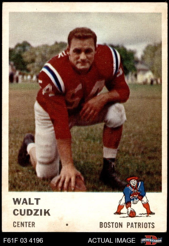 1961 Fleer #182 Walt Cudzik Patriots Purdue 5 - EX - Image 1 of 1
