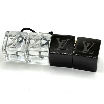 Louis Vuitton Accesorios para el cabello Transparente Marrón Oscuro Cubos de plástico Juego de 2 JPN de 0,9 pulgadas Foto 1 de 4