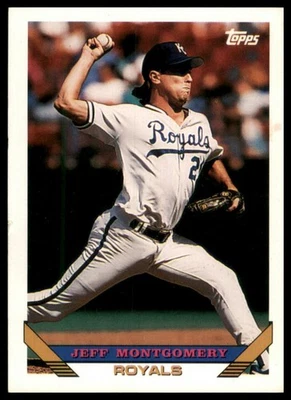 1993 Topps #130 Jeff Montgomery Kansas City Royals Baseball - Image 1 of 2