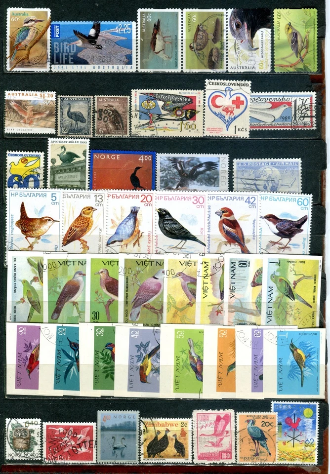 Z_142 Pájaros FAUNA 46 sellos usados Foto 1 de 1