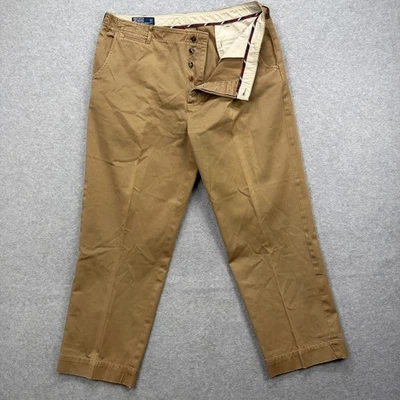 Polo Ralph Lauren Pants Mens 38x30* Brown Khaki  Vintage Chinos Button Fly Y2K - Image 1 of 4